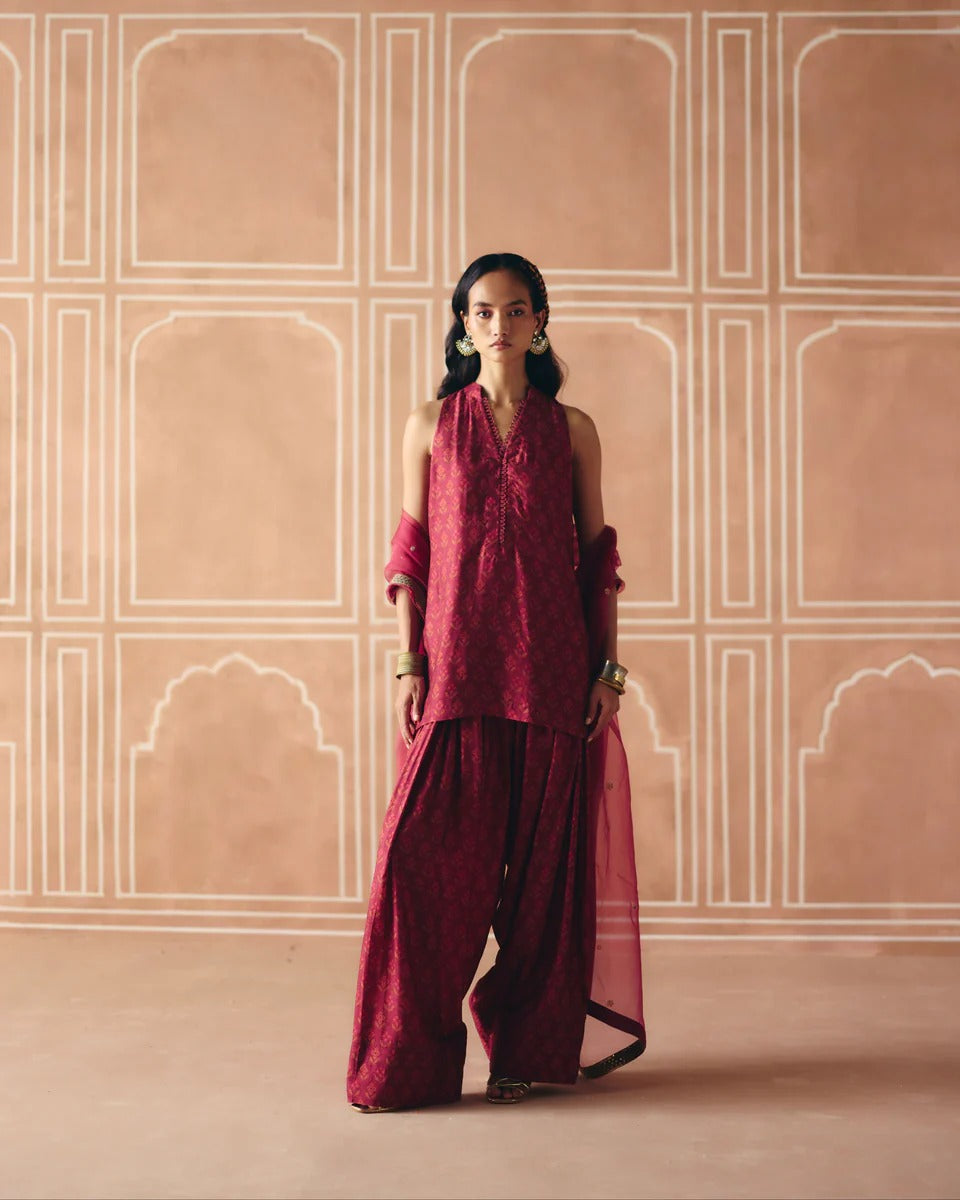 Berry Plum Farshi Salwar Kurta - MARKET