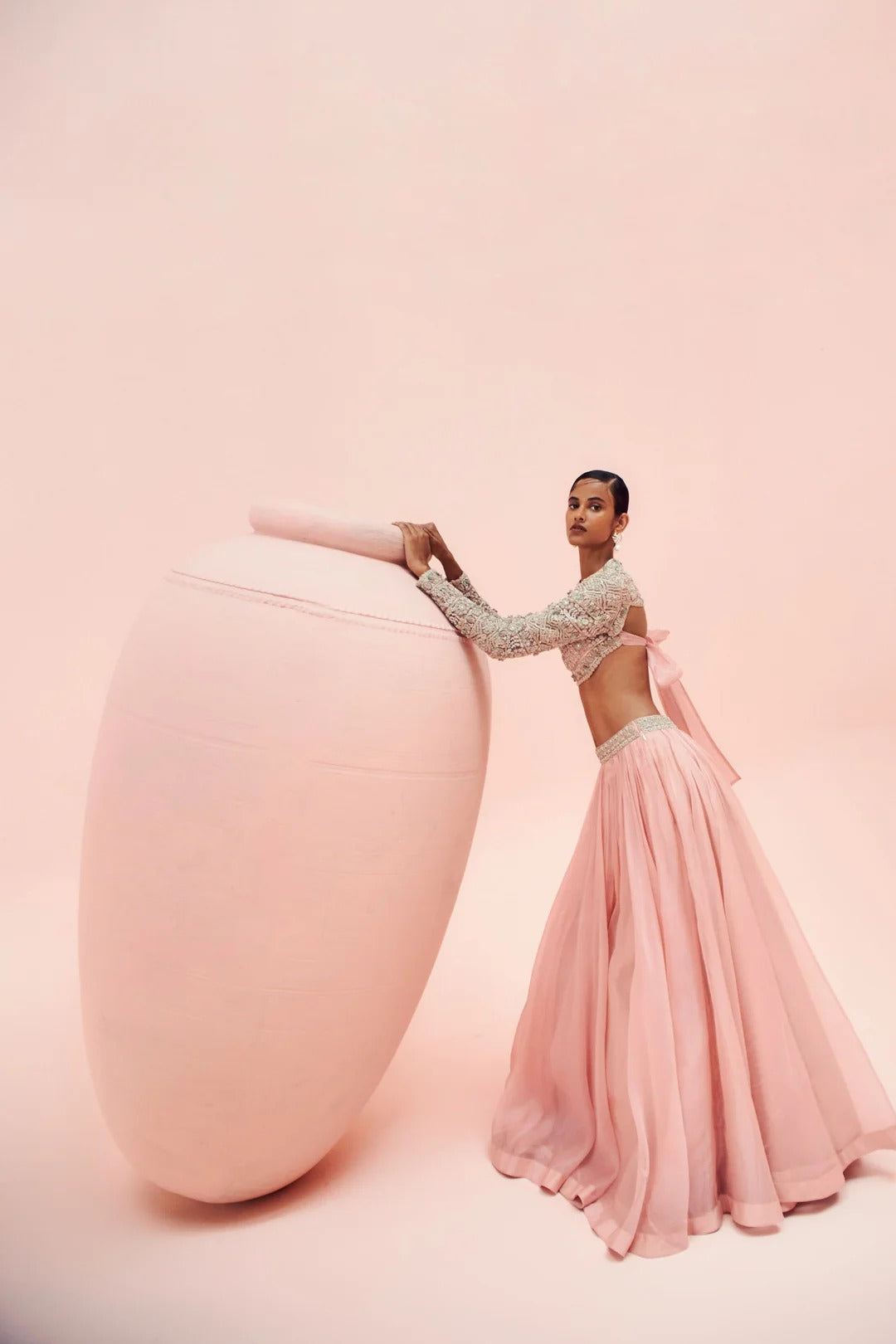 Blush Geometric Lehenga - MARKET