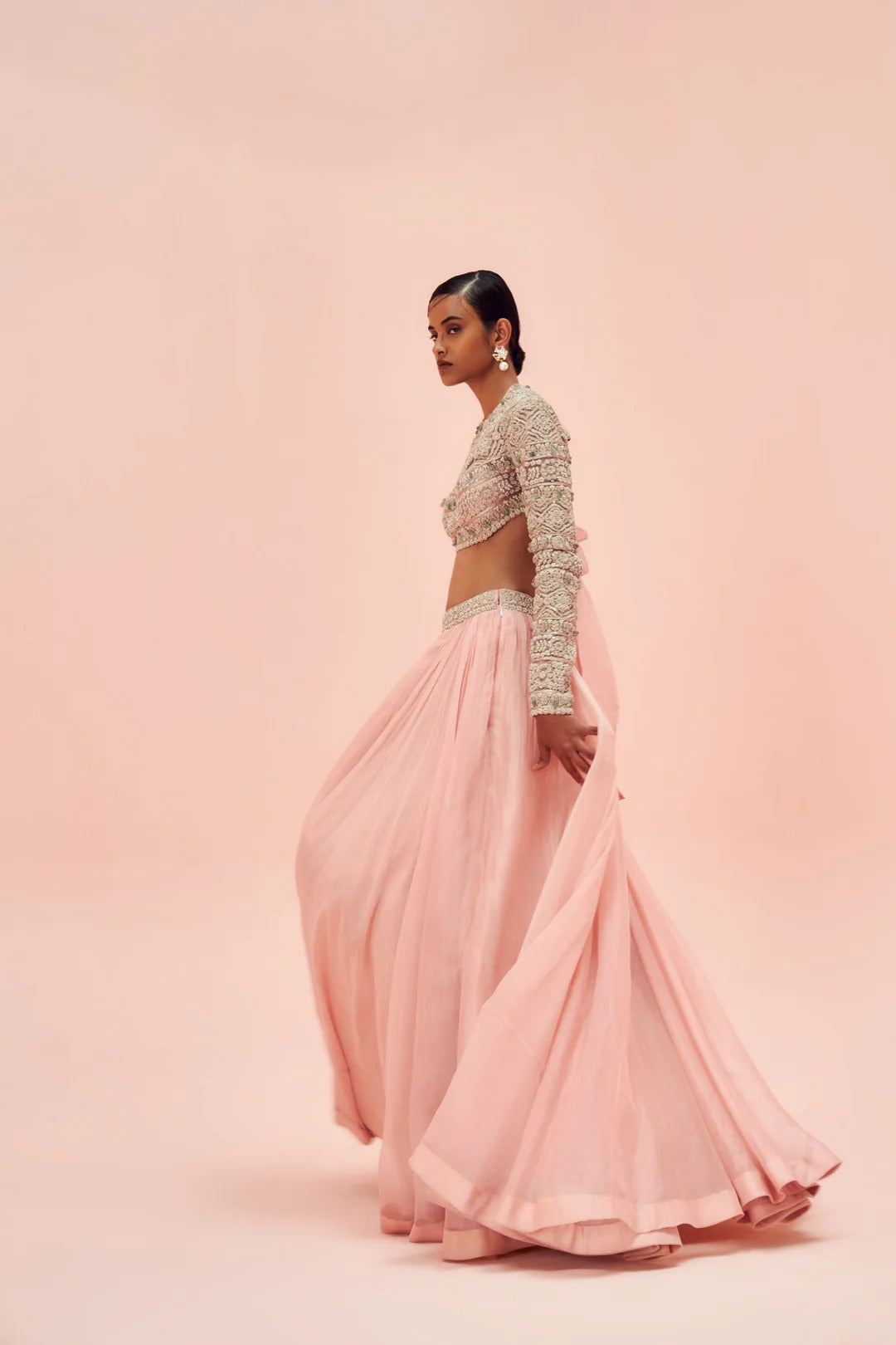 Blush Geometric Lehenga - MARKET