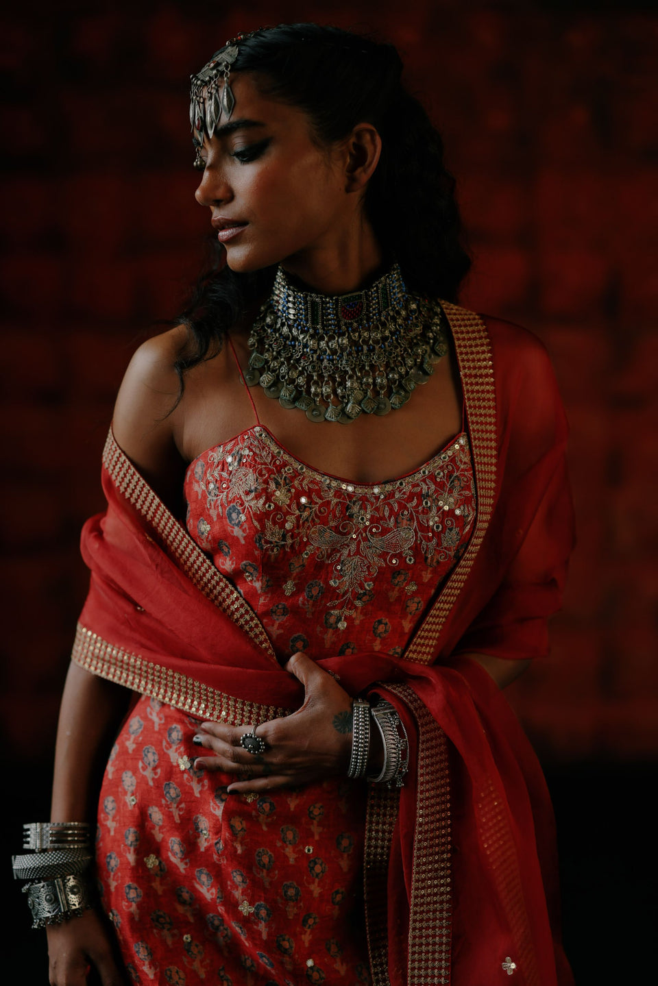 Brick Red Tunic Set - MARKET