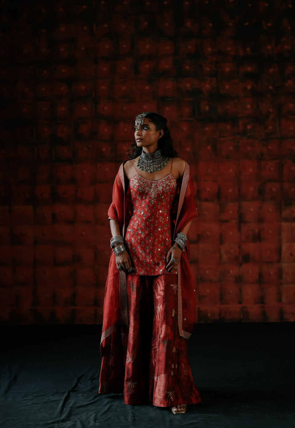 Brick Red Tunic Set - MARKET