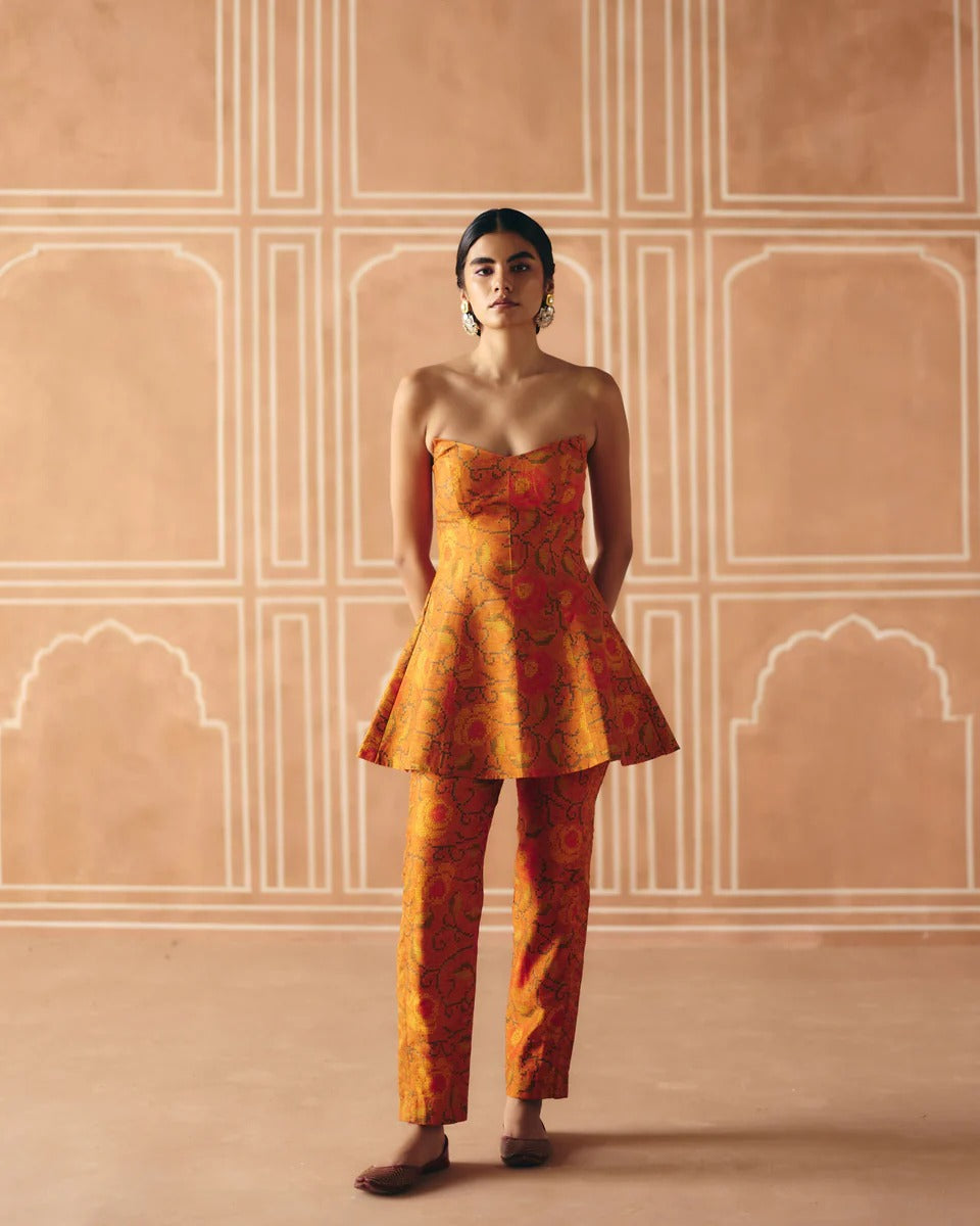 Burnt Orange Peplum Co-ord - MARKET