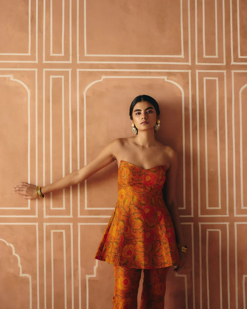 Burnt Orange Peplum Co-ord - MARKET