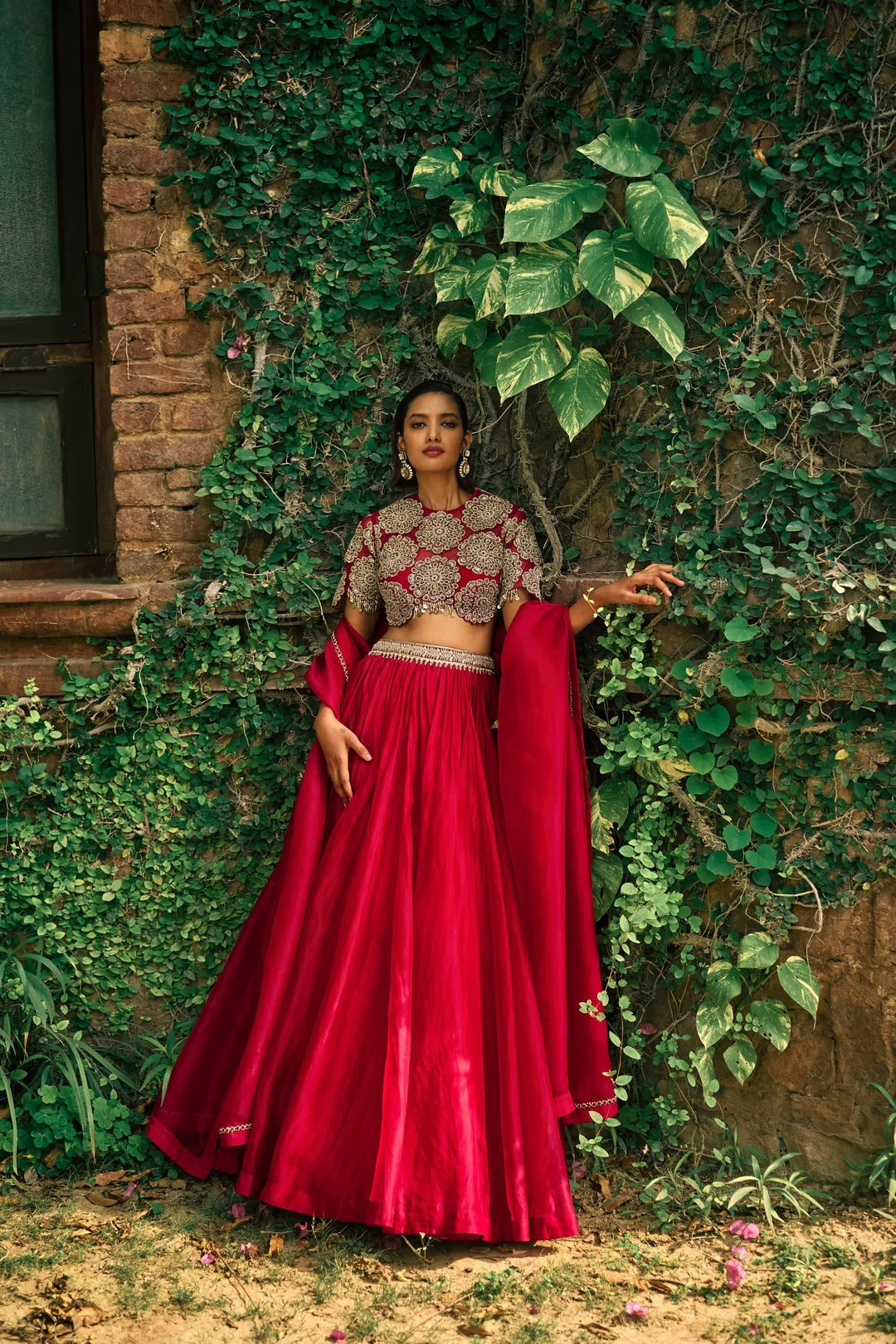 Crimson Red Lehenga - MARKET