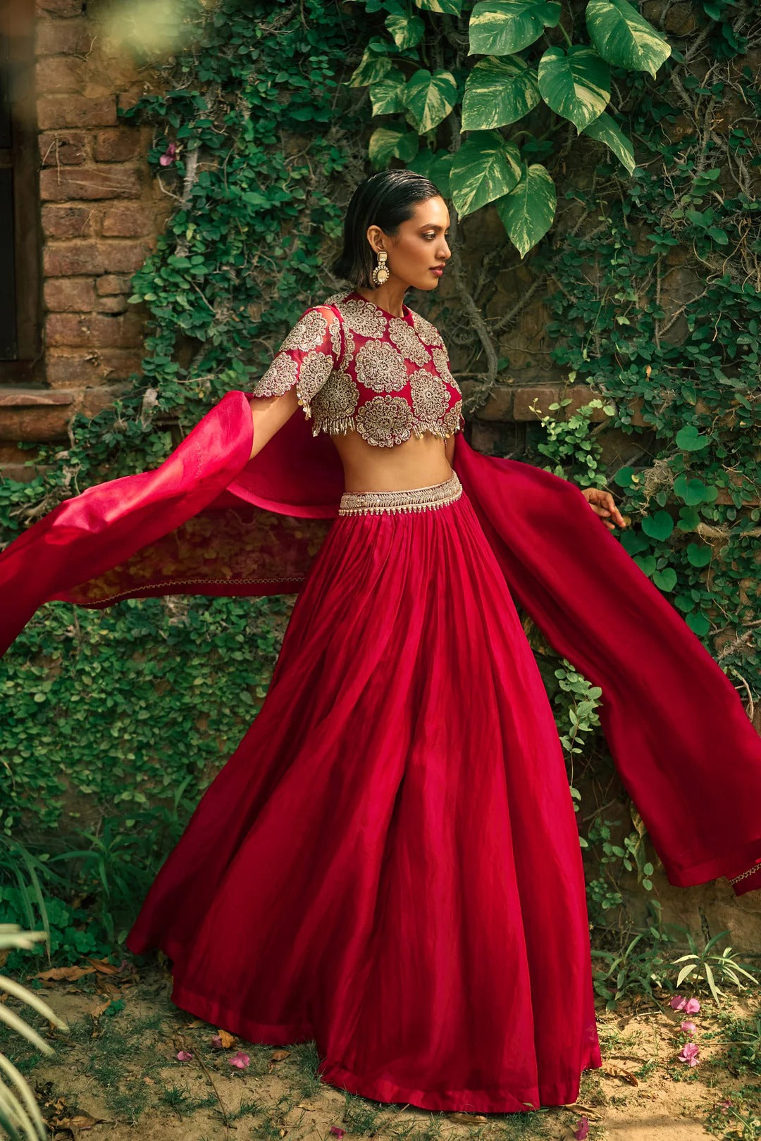 Crimson Red Lehenga - MARKET