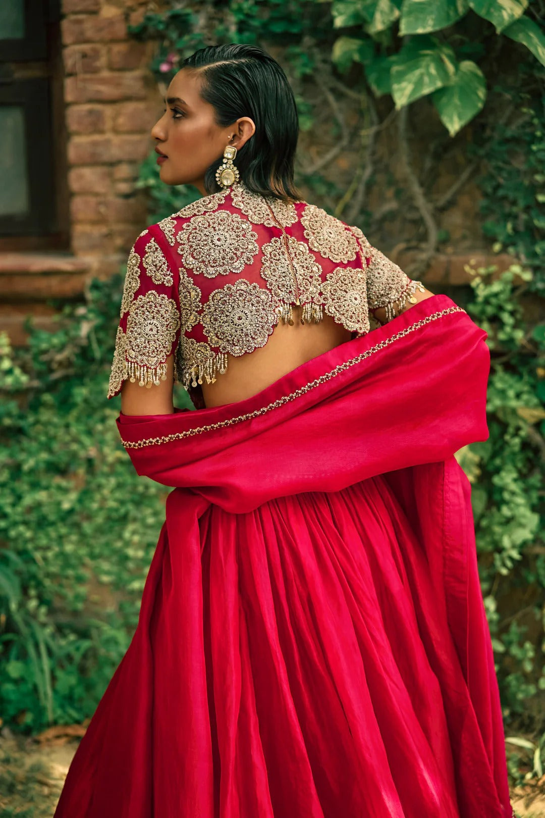 Crimson Red Lehenga - MARKET