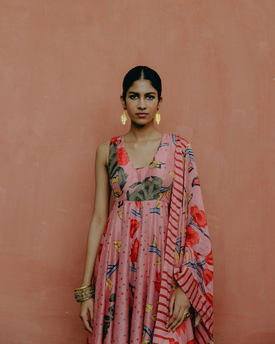 Dusty Rose Anarkali - MARKET