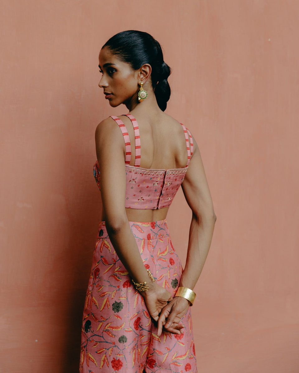 Dusty Rose Crop Top & Pleated Pants - MARKET