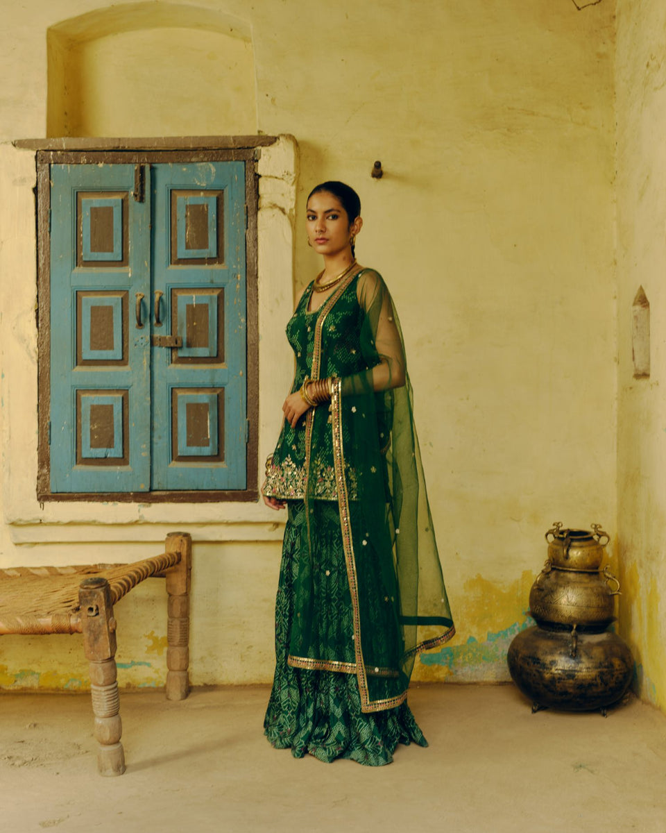 Emerald Green Sharara Set - MARKET