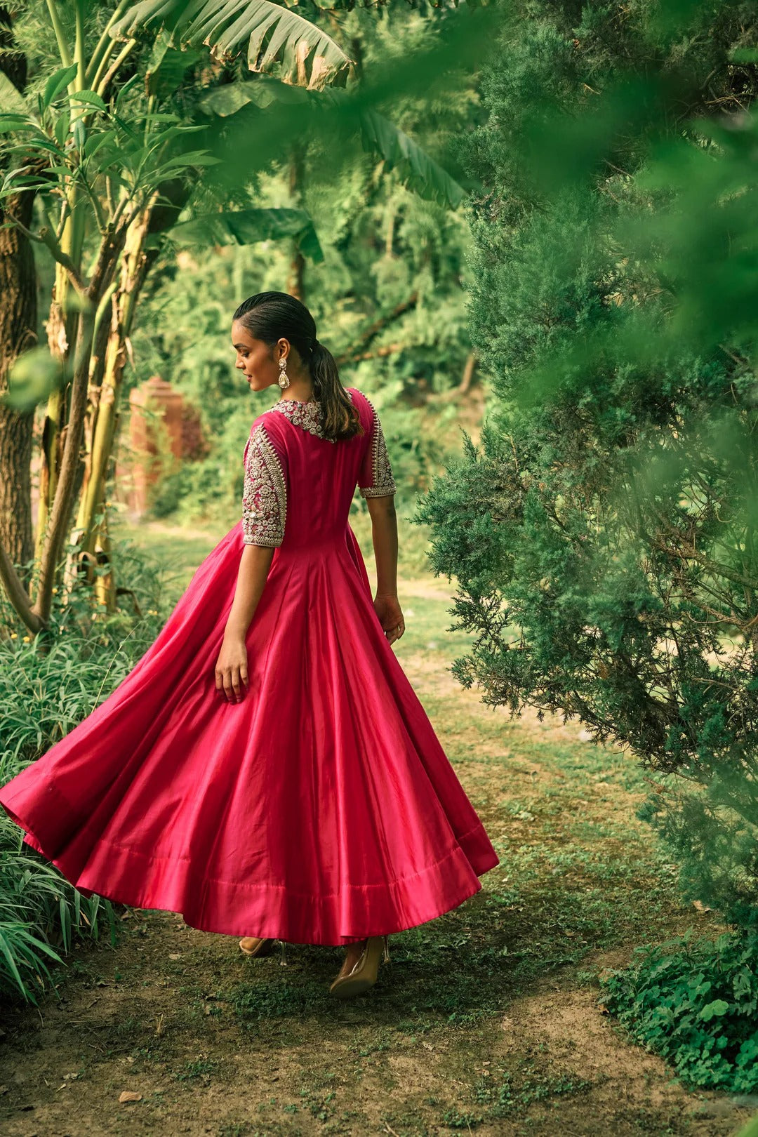 Farasha Pink Anarkali - MARKET