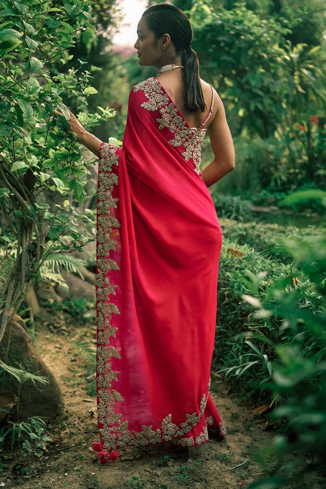 Farasha Pink Saree - MARKET