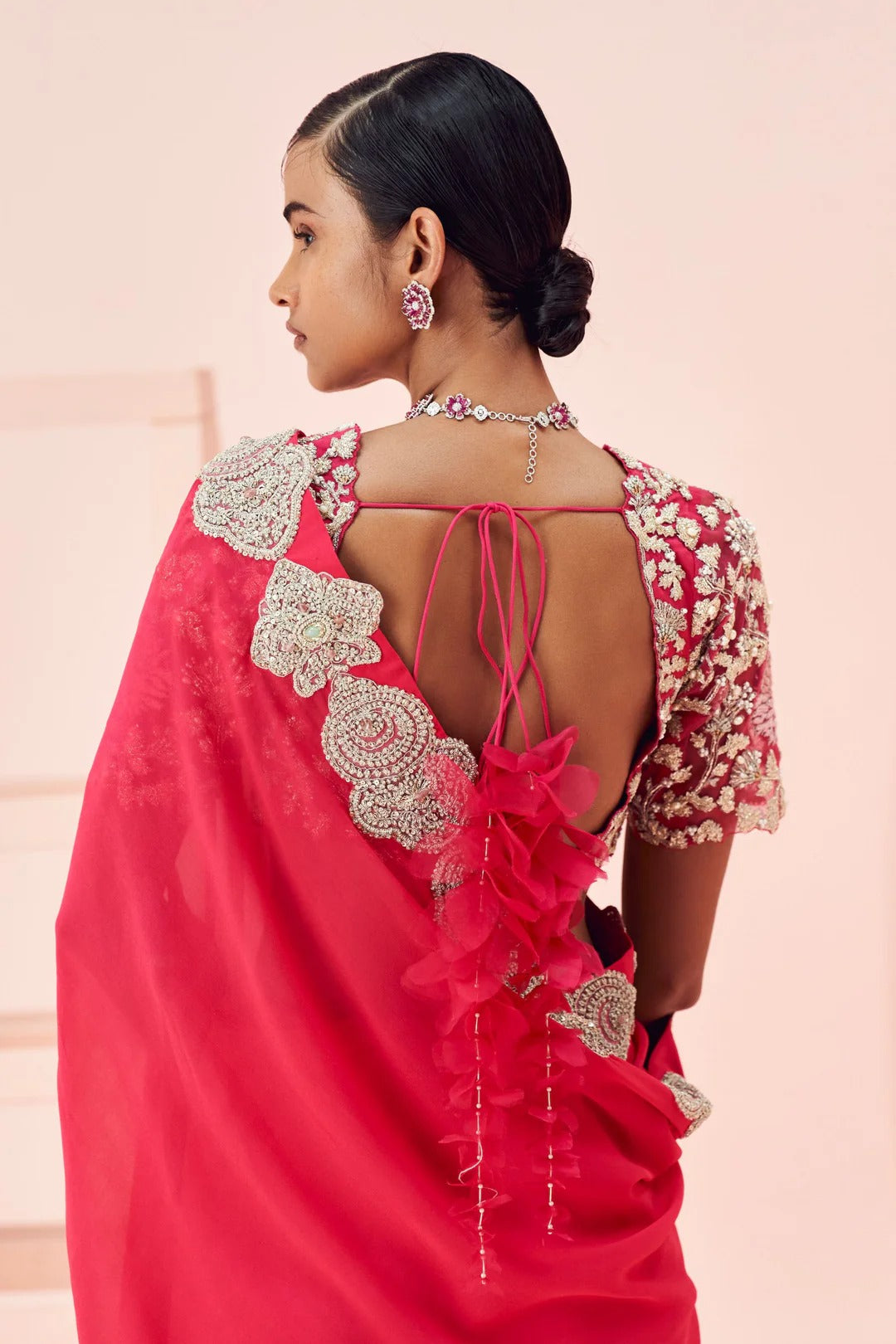 Fuchsia Saree with Bahaar Blouse - MARKET