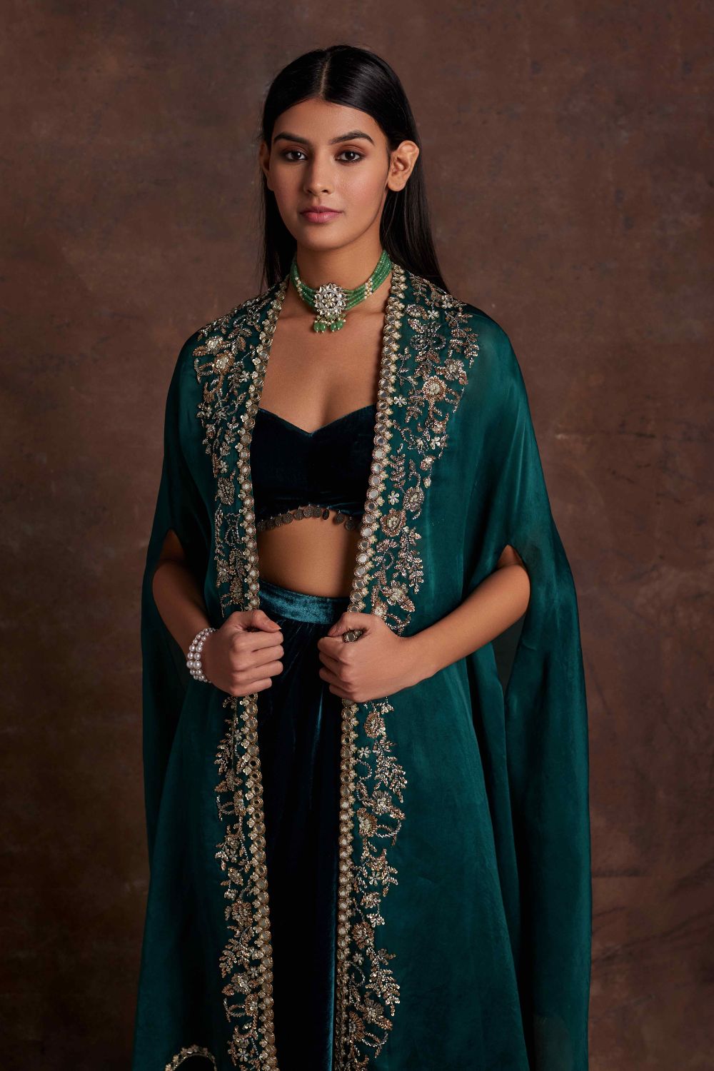 Bustier and Organza Cape Set - MARKET