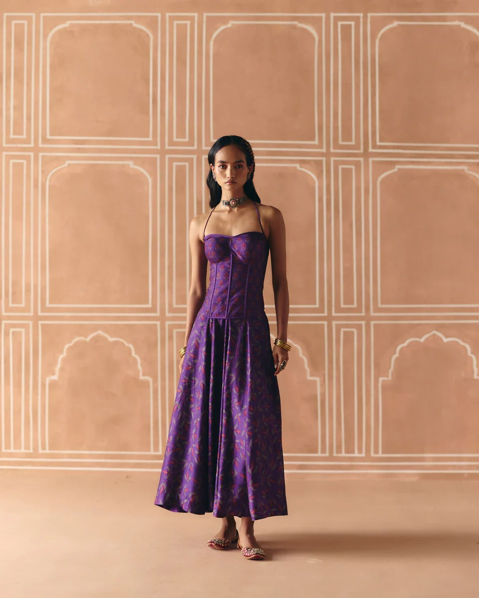 Imperial Violet Corset Co-ord - MARKET