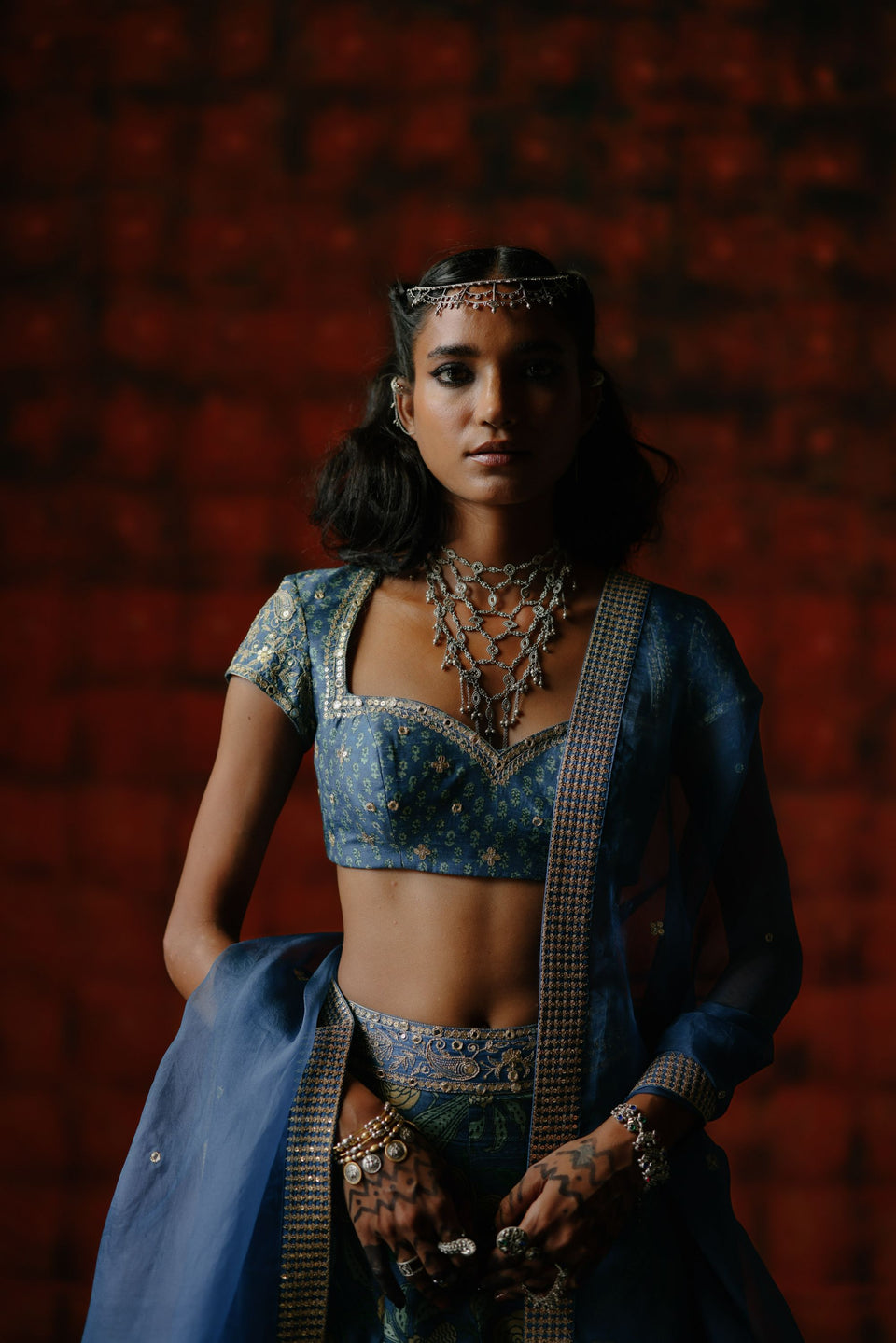 Indigo Lehenga - MARKET