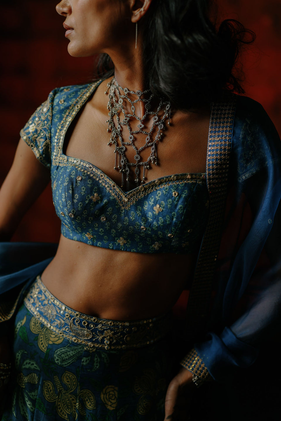 Indigo Lehenga - MARKET