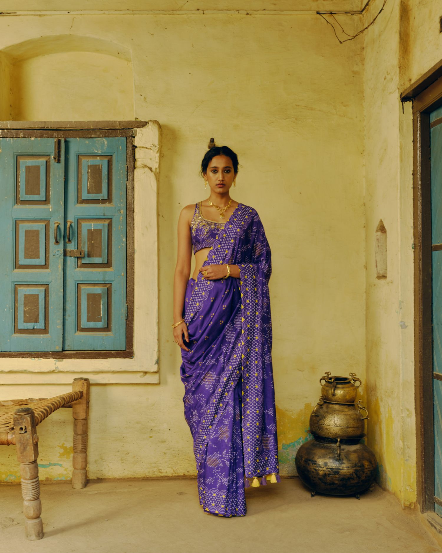 Iris Purple Saree - MARKET