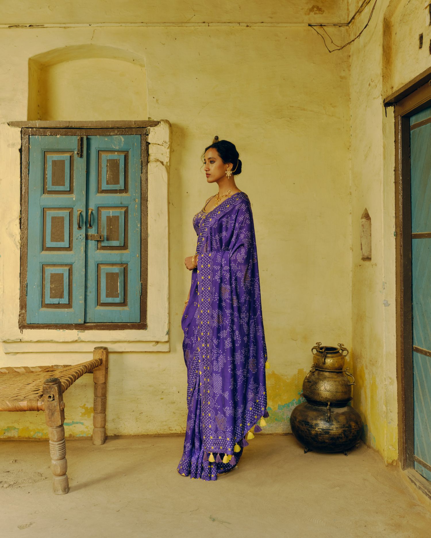 Iris Purple Saree - MARKET