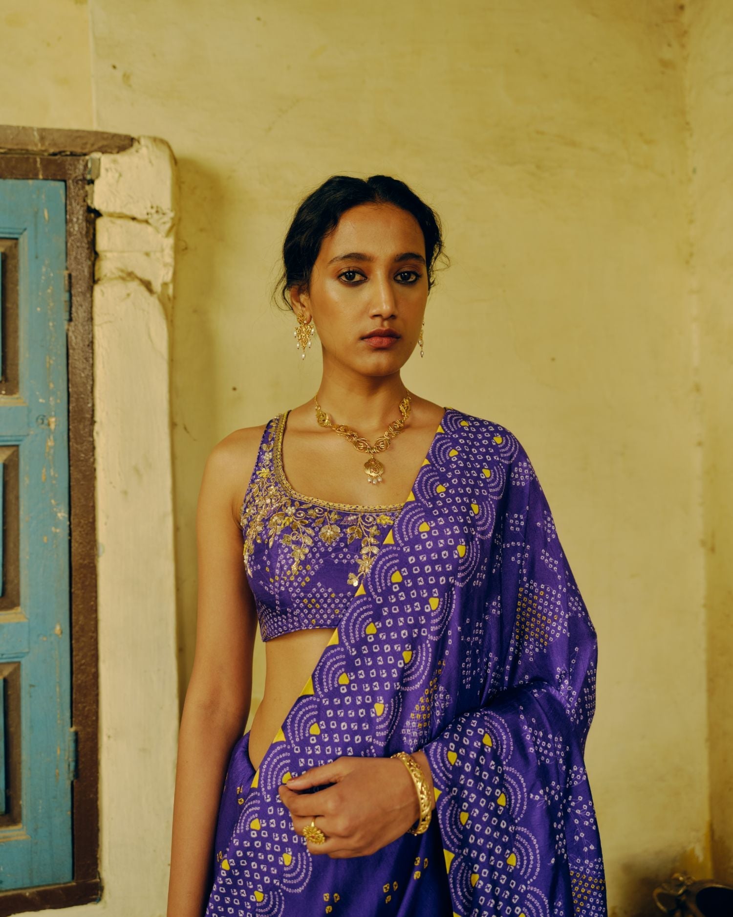Iris Purple Saree - MARKET