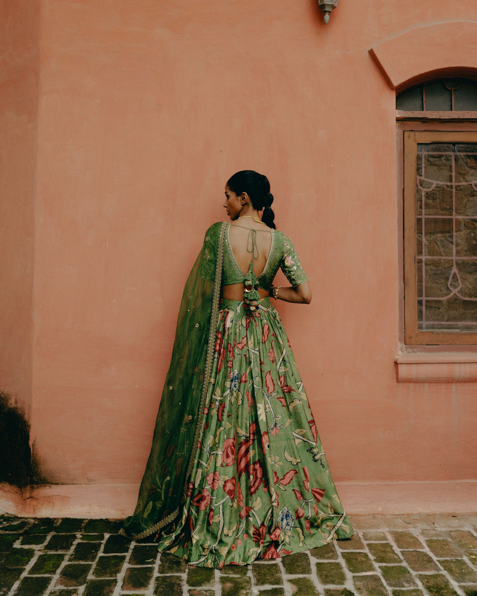 Jade Green Lehenga - MARKET