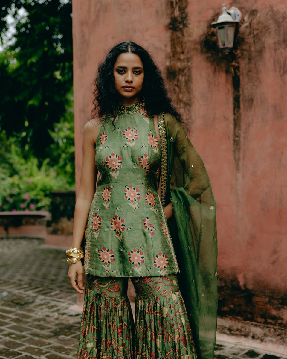 Jade Green Sharara - MARKET