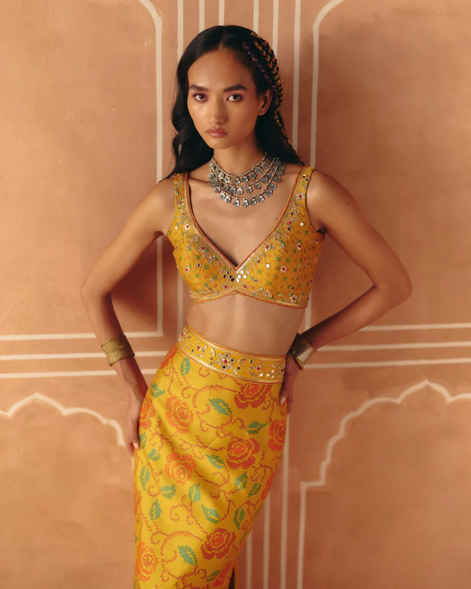 Marigold Crop Top + Pencil Skirt - MARKET