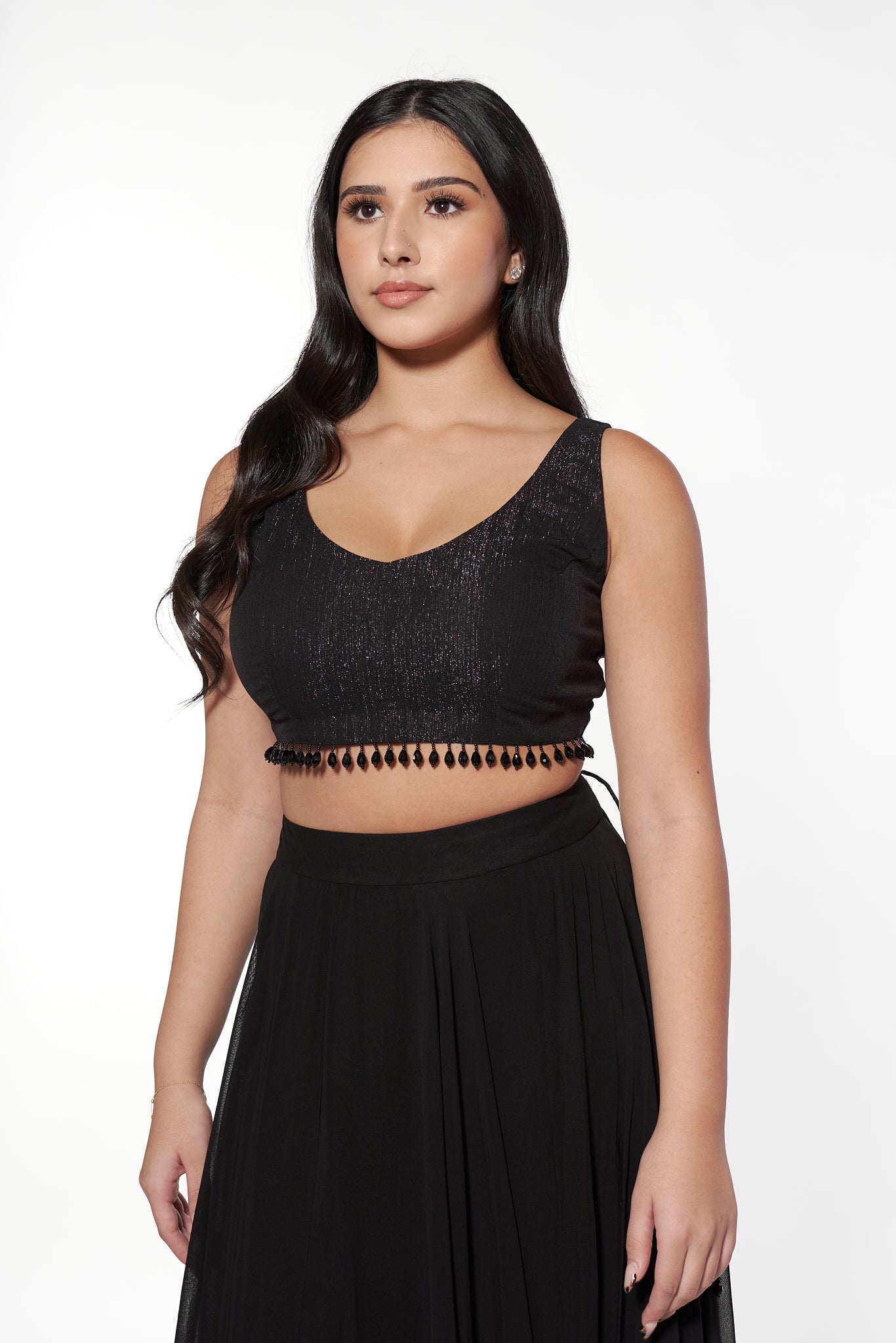 Black on Black Lehenga - MARKET