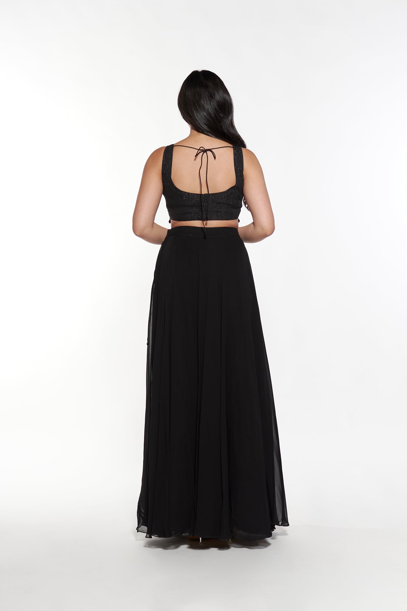 Black on Black Lehenga - MARKET