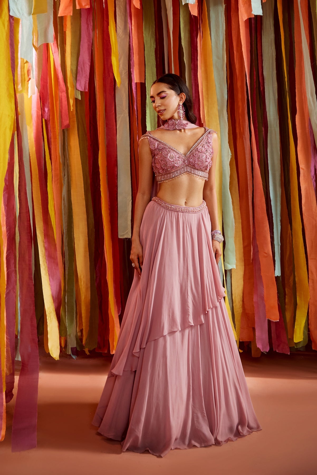 Mauve Lehenga Ensemble - MARKET