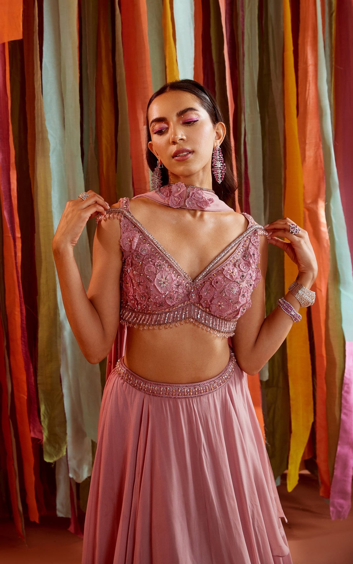 Mauve Lehenga Ensemble - MARKET