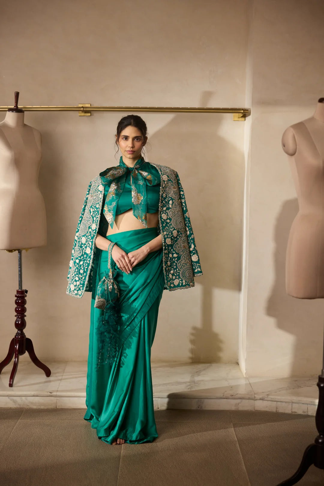 Mina Jacket & Saree Set - MARKET