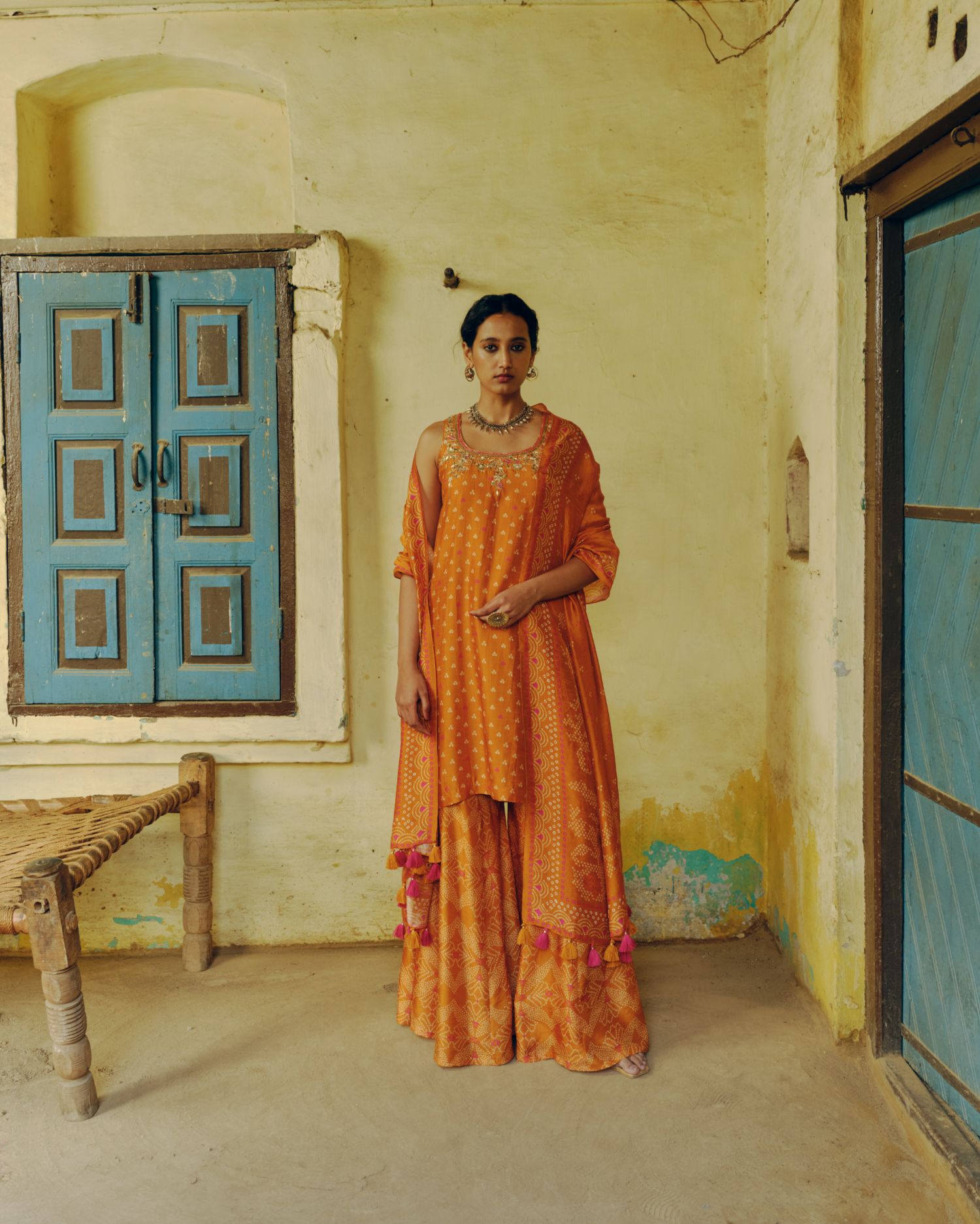 Ochre Kurta Set - MARKET