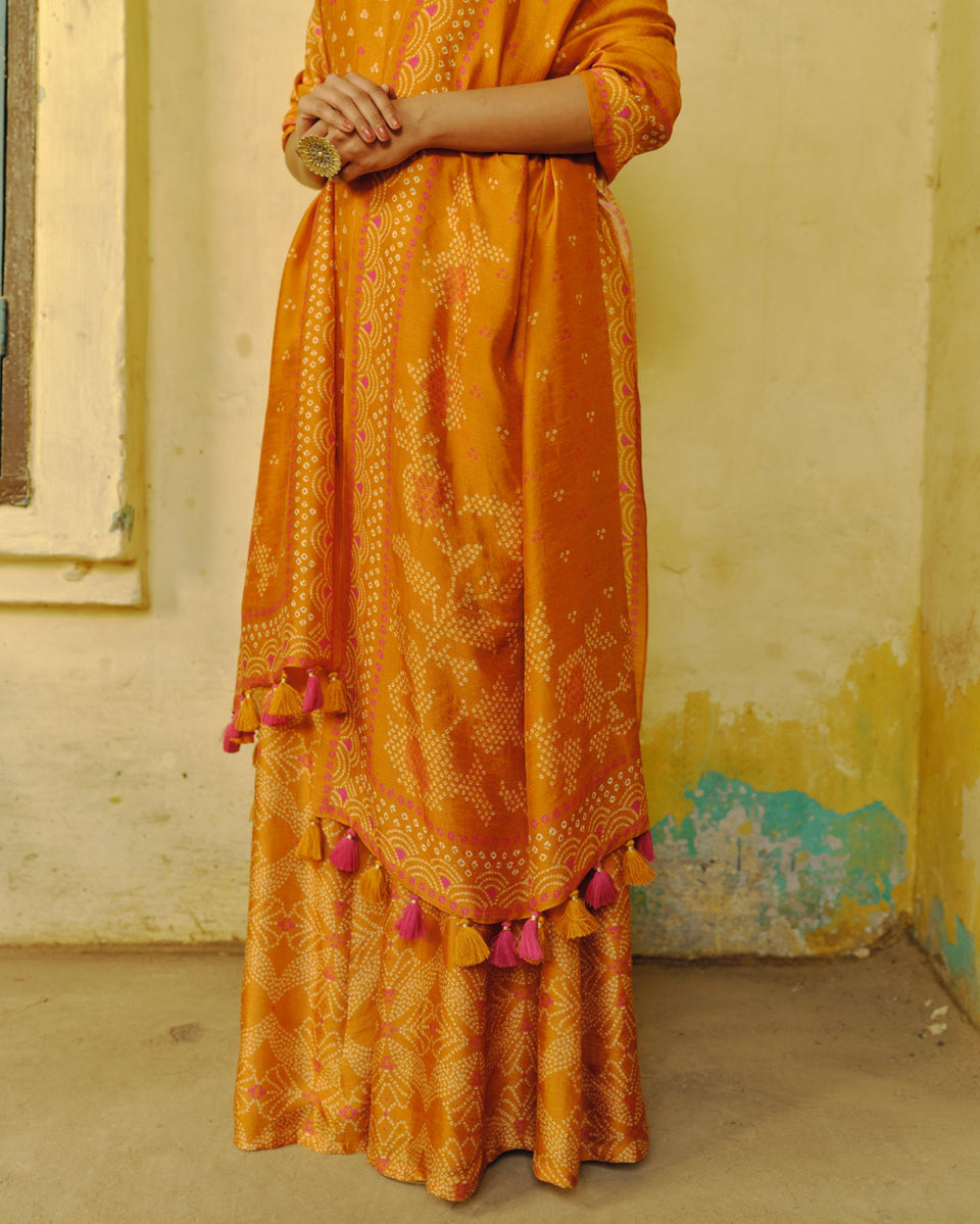 Ochre Kurta Set - MARKET