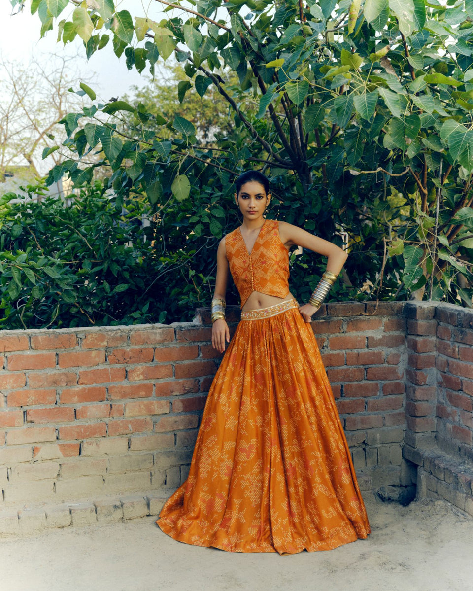 Ochre Lehenga - MARKET
