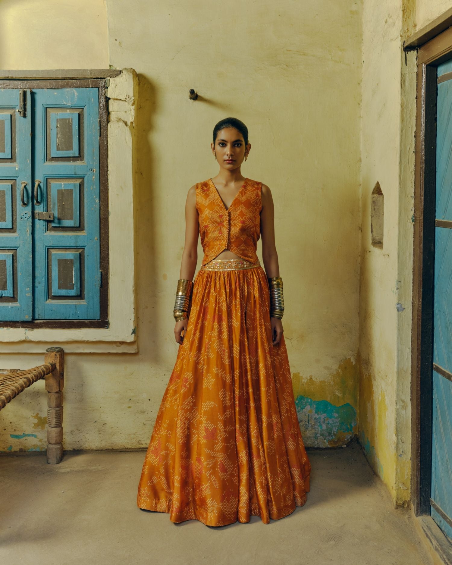 Ochre Lehenga - MARKET