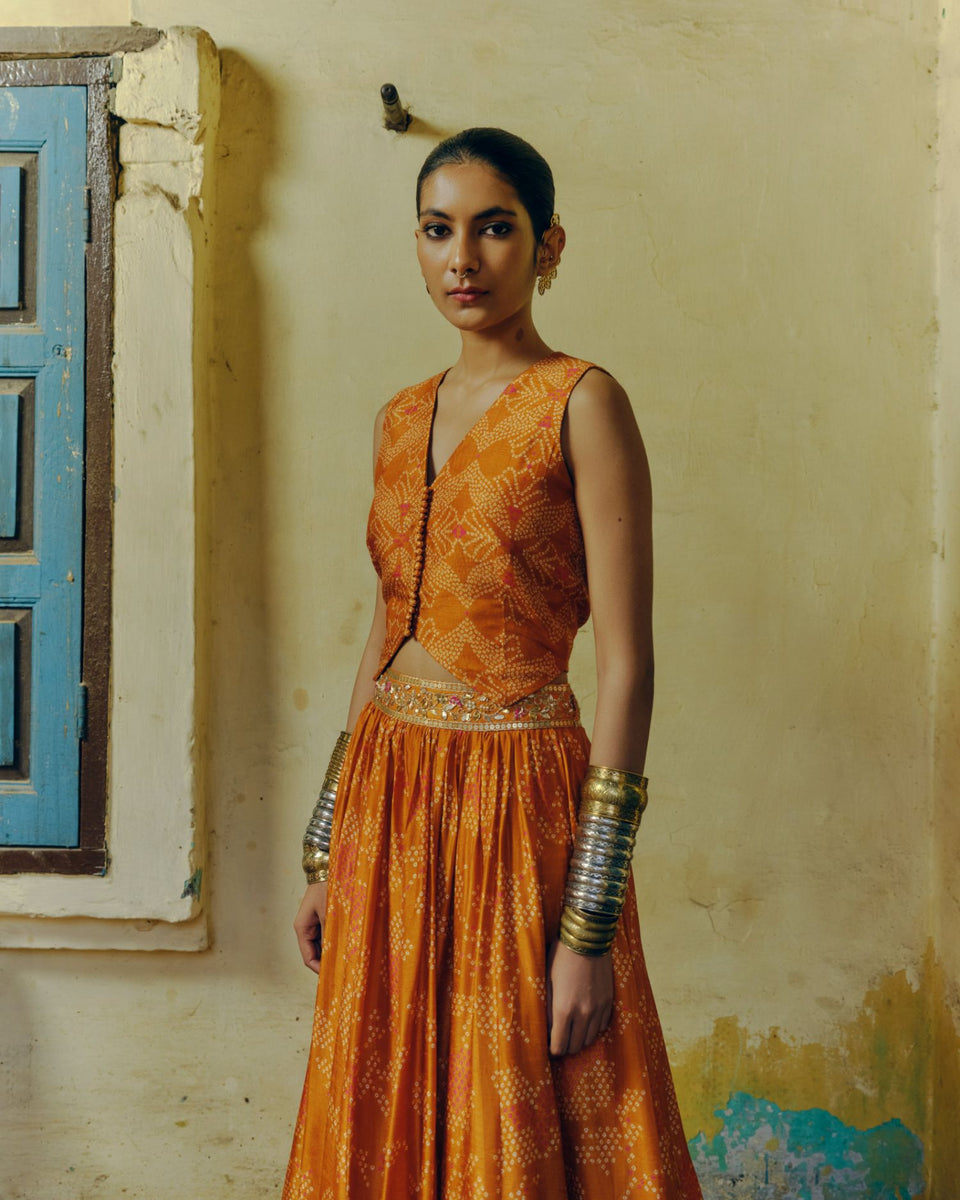 Ochre Lehenga - MARKET