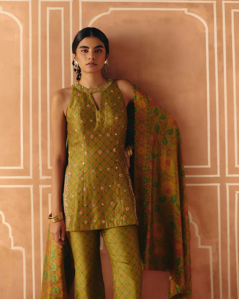 Parrot Green Tunic Set - MARKET