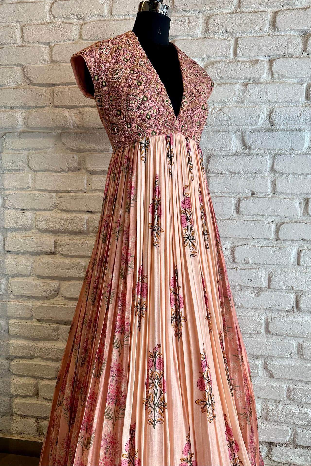 Pink Beadwork Gown - MARKET