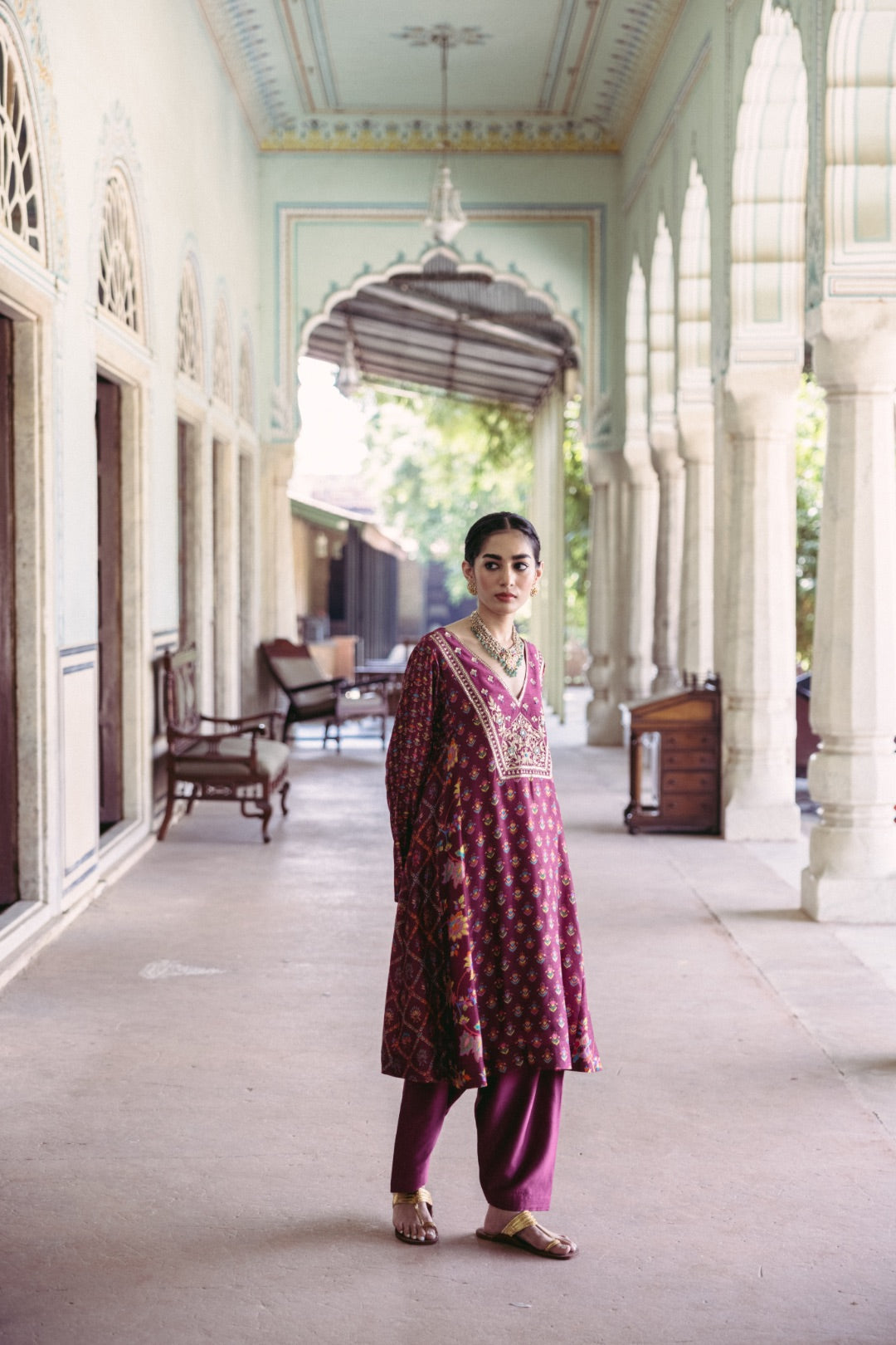 Plum Kalidar Kurta - MARKET