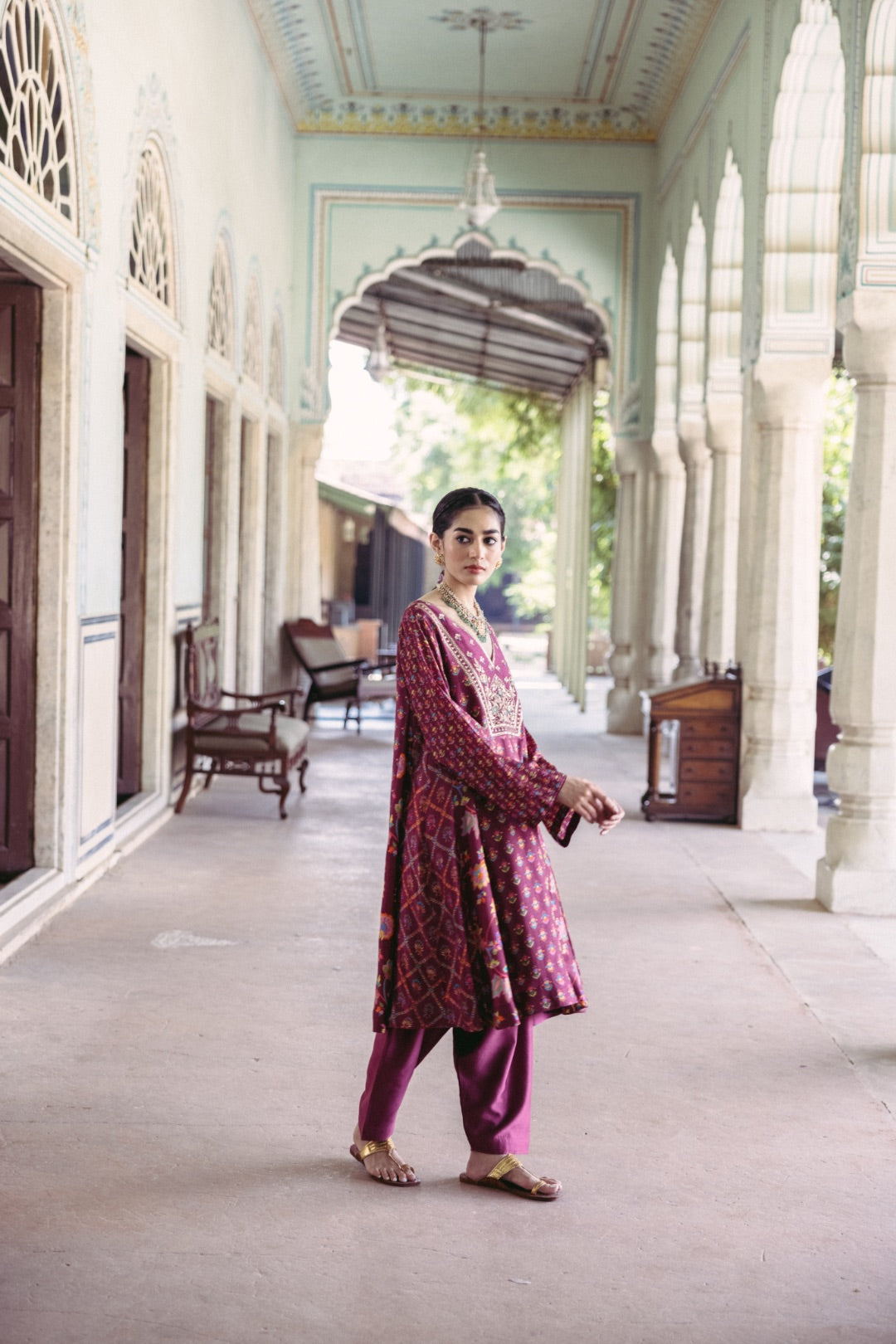 Plum Kalidar Kurta - MARKET