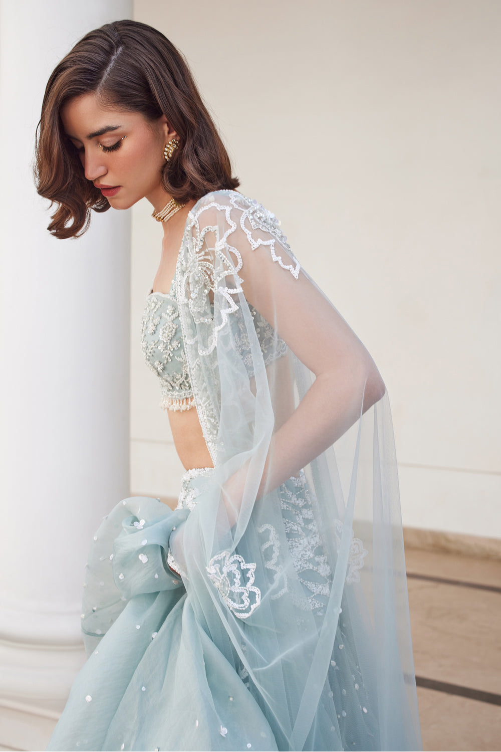 Powder Blue Bustier & Skirt Set - MARKET