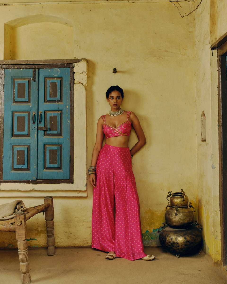 Rani Pink Crop Top & Pants | Ready to Ship - MARKET