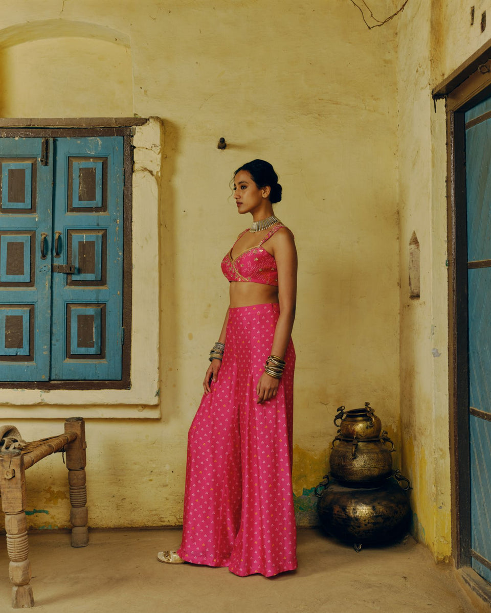 Rani Pink Crop Top & Pants | Ready to Ship - MARKET