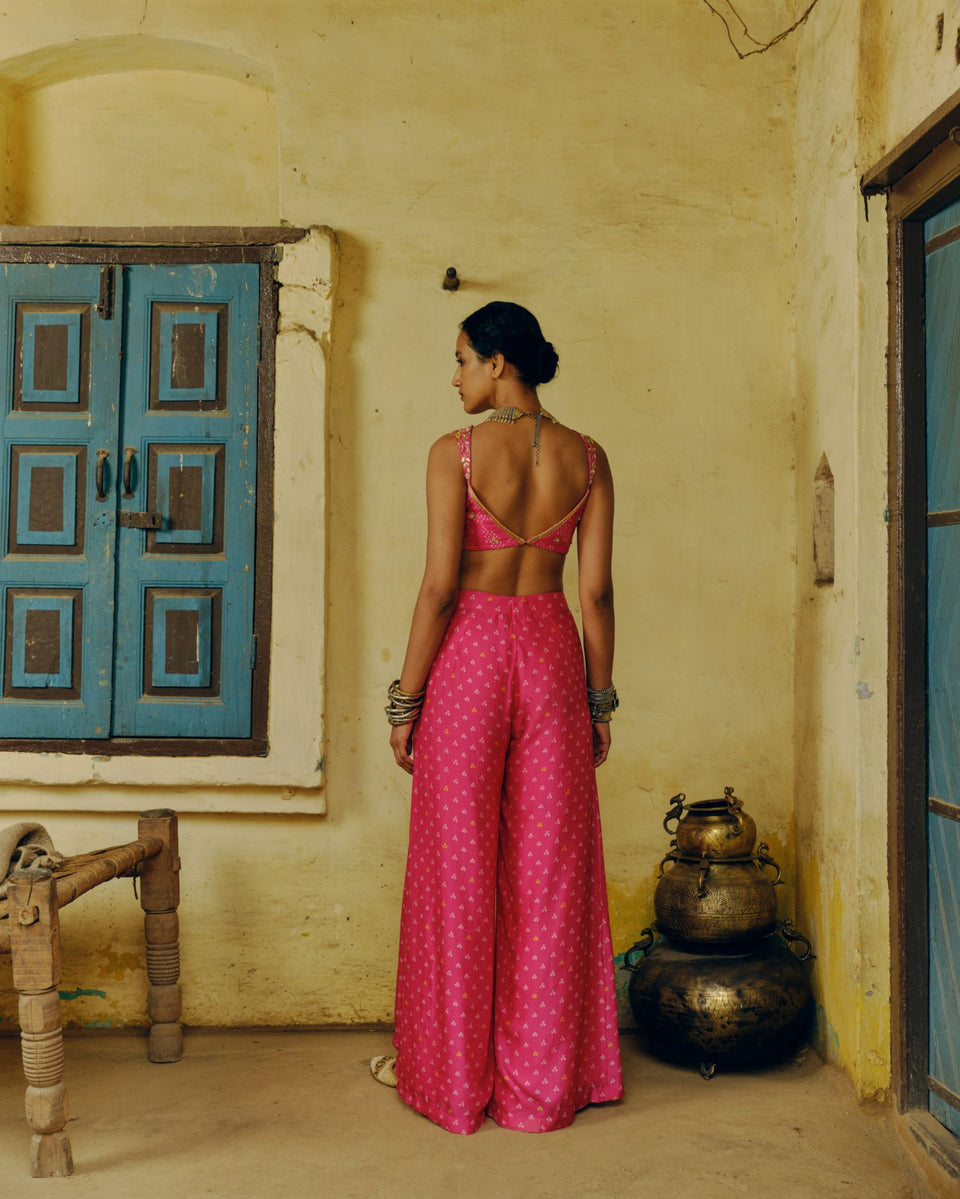 Rani Pink Crop Top & Pants | Ready to Ship - MARKET