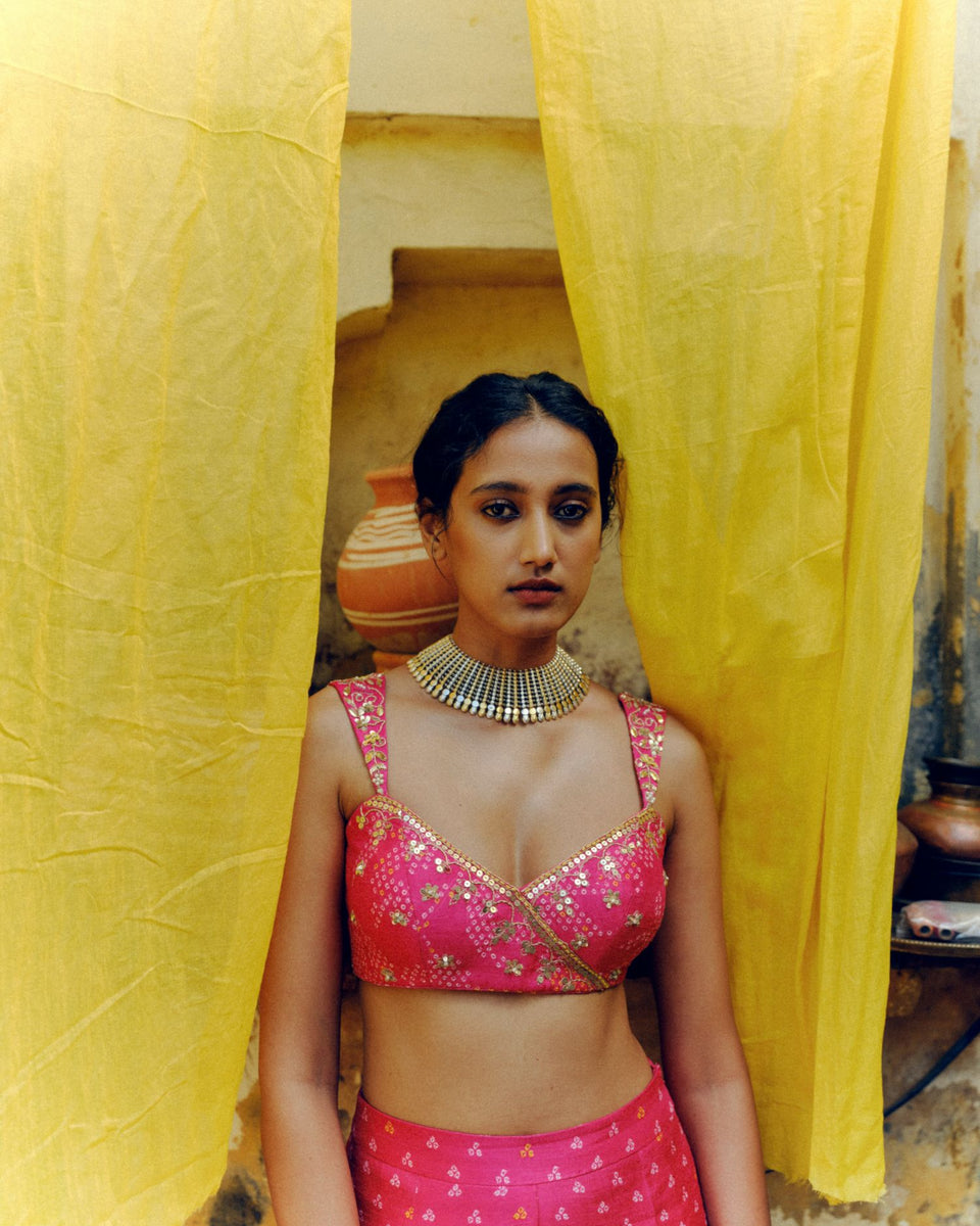 Rani Pink Crop Top & Pants | Ready to Ship - MARKET