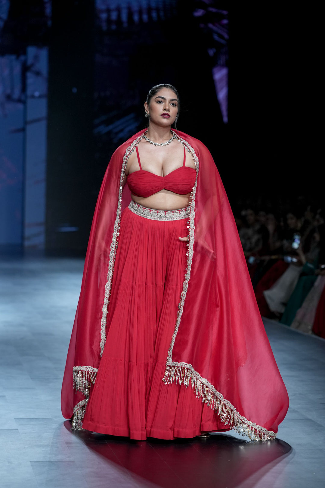 Red Bustier & Sharara Set - MARKET