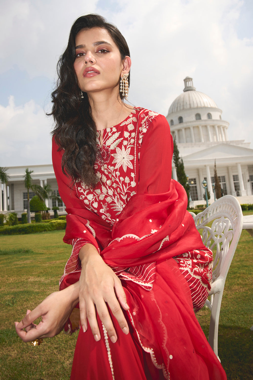 Red Kurta Set - MARKET