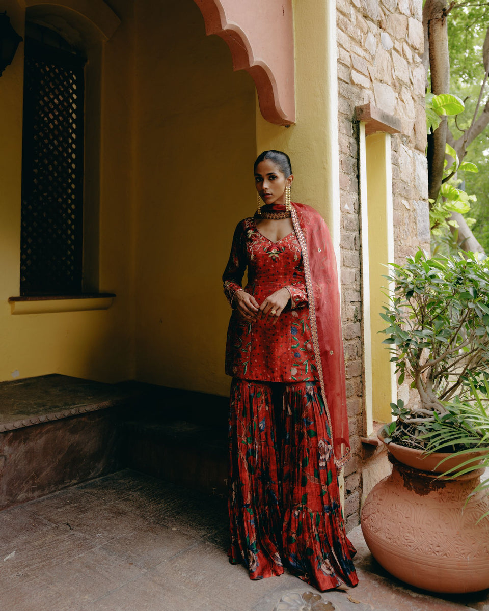 Ruby Red Sharara - MARKET