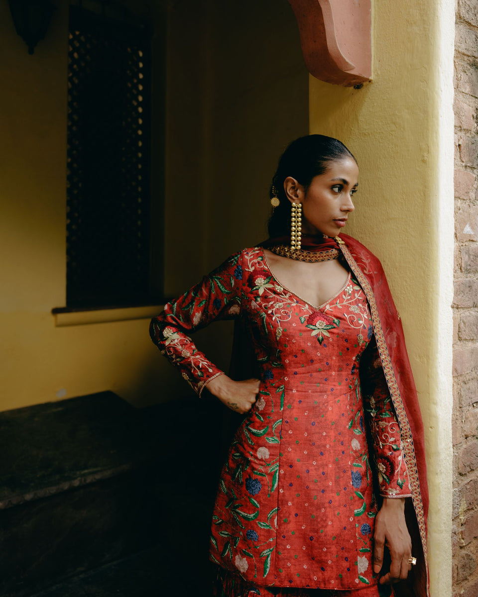 Ruby Red Sharara - MARKET