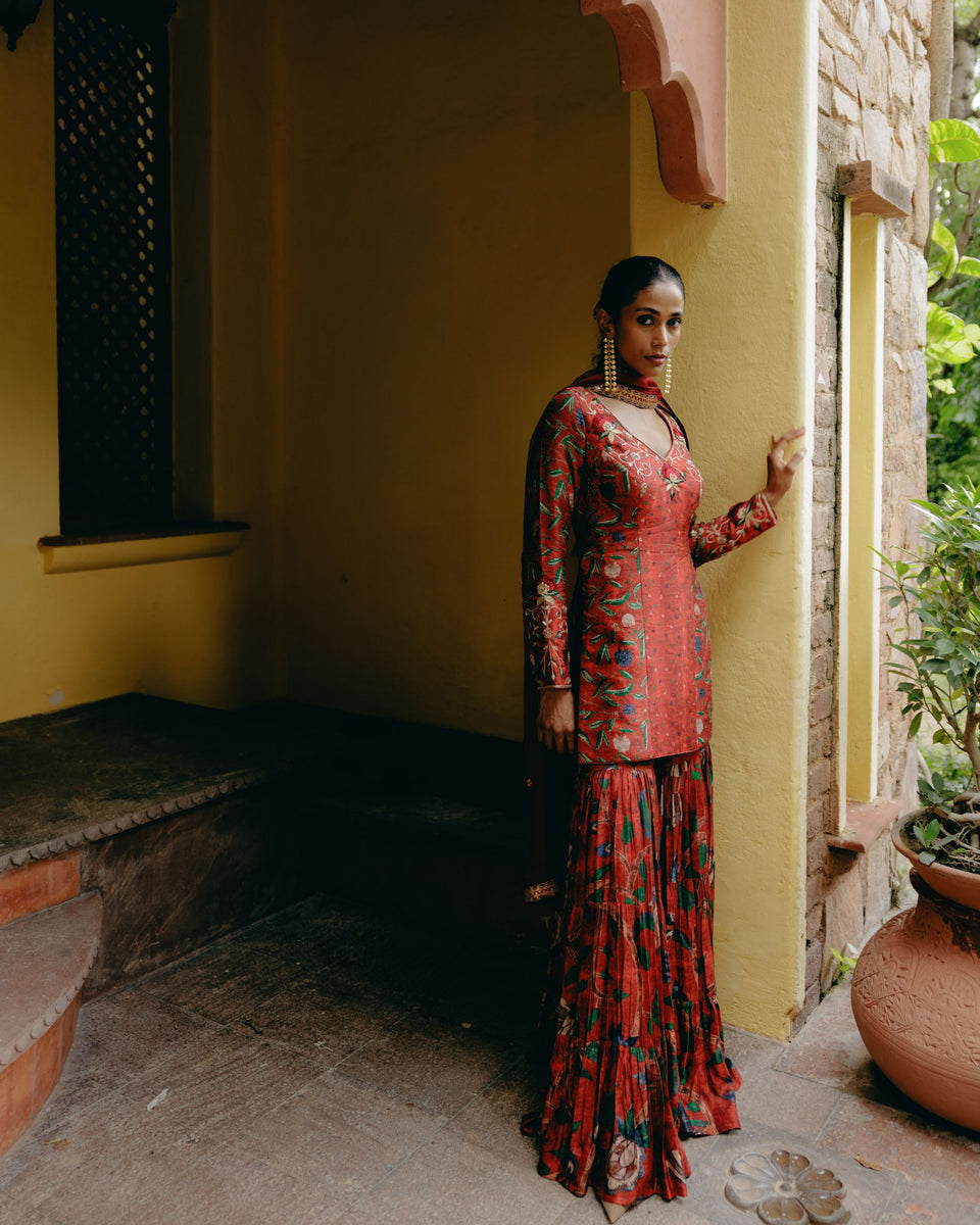 Ruby Red Sharara - MARKET